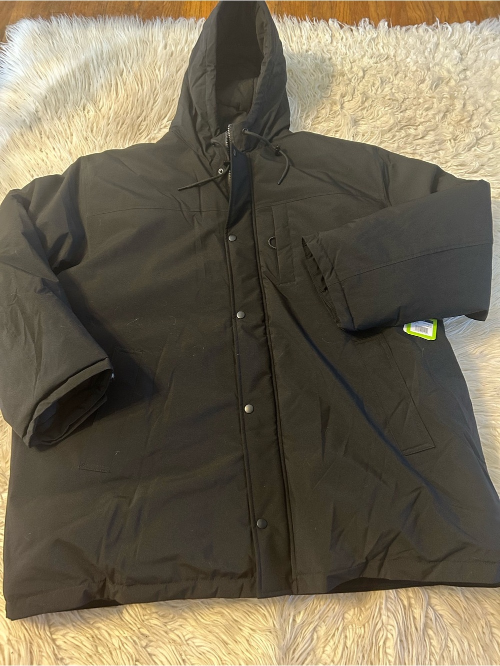 Men's Bass & Co Black Hooded Winter Coat